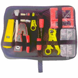 TCE LN-NET-TK-80 - Kit de Herramientas para Instalación de Redes Pass-Through, Crimpadora RJ45, Probador de Cables, Pelacables y Accesorios
