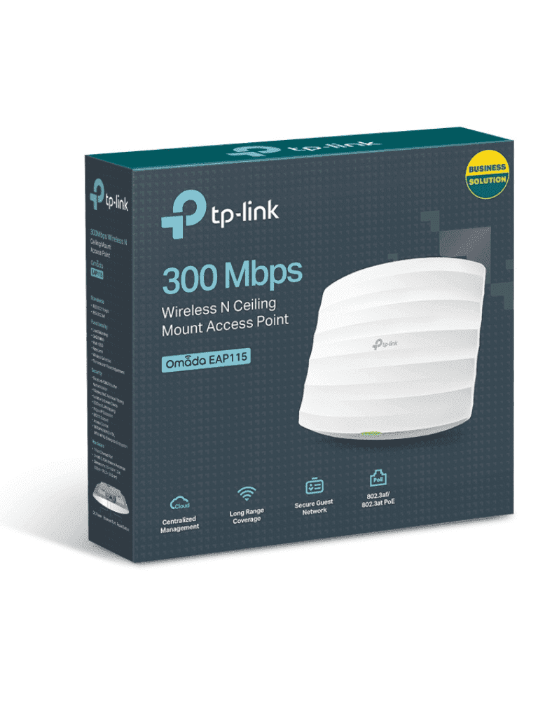 TP-LINK EAP115 - Punto de Acceso Omada 2.4 GHz N300 para montaje en techo o pared, con configuración stand-alone o por controlador y alimentación PoE 802.3af. - Image 4