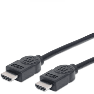 MANHATTAN 306119- Cable HDMI de Alta Velocidad de 1.8 Metros/ Resolución 4k@30Hz/ Soporta 3D/ HDMI Macho a Macho/ Soporta Canal de Retorno de Audio (ARC)/ Blindado para Reducir Interferencia/