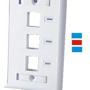 TVC F12UC3PWH - Placa frontal / 3 Ventanas / Color blanco / Etiquetas / Iconos de color