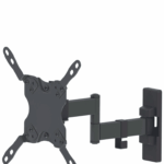 MANHATTAN 461405 - Soporte para Pantallas de 13 a 42 Pulgadas/ 20 Kg de Carga/ Brazo Articulado Doble/ Distancia a la Pared de Hasta 27.3 cm/ Acero Solido/ Ajuste de Inclinación y Angulo/ VESA 75/ 100/ 200x100/ 200/