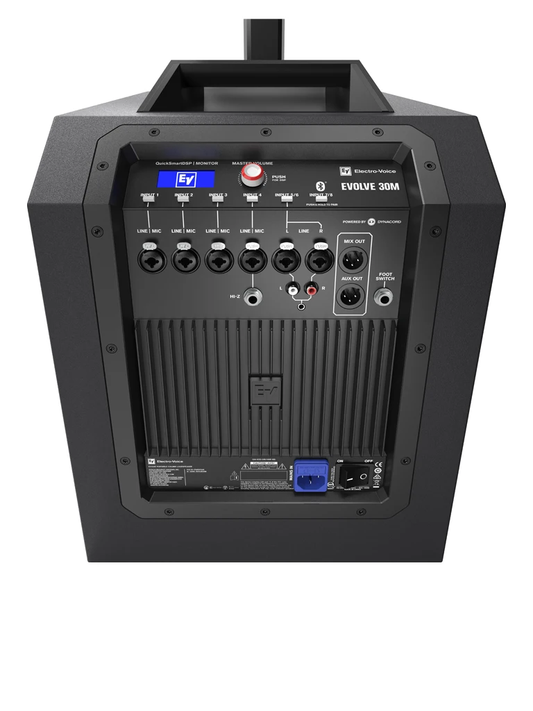 ElectroVoice M_EVOLVE30MUS - Sistema Amplificado de Columna EVOLVE 30M 8CH / Bluetooth / Columna 6x2.8" / Subwoofer 10" / Negro - Image 4