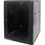 INTELLINET - 711845 - Gabinete mural abatible 19", 9U, Ensamblado / 9U, 550 mm de profundidad, Ensamblado, negro