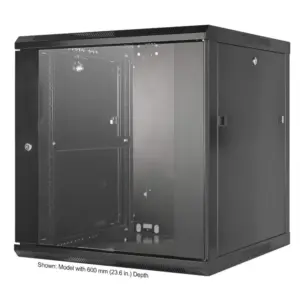 INTELLINET - 711906 - Gabinete mural de 19", 12U, Ensamblado / 12U, 450 mm de profundidad, Ensamblado, negro