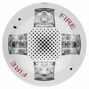 KIDDE EGCSVWF - Altavoz con Estrobo de Techo / Blanco / Logo FIRE