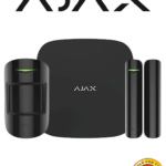 AJAX KIT STARTER B - Panel de  alarma Hub2Plus conexión Ethernet / WiFi / LTE, APP “AJAX PRO” iOS y Android , 1 sensor de movimiento y 1 detector de puerta o ventana con entrada auxiliar en color Negro