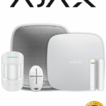 AJAX KIT BASIC EXT - Panel de alarma Hub 4G conexión ETHERNET con 1 ranura  4G color Blanco / APP “AJAX PRO” iOS y Android , 1 sensor de movimiento, 1 detector para puerta o ventana, 1 control remoto y una sirena EXTERIOR inalámbrica