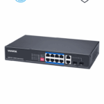 VIVOTEK AW-FGT-100P-110 - Switch PoE no administrable, 8 puertos PoE FE, 2 puertos GbE/SFP Combo, 110W Totales, 30W por puerto, Modo Extendido hasta 250m, Proteccion 6KV