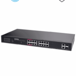 VIVOTEK AW-GEL-205A-260 - Switch PoE 20 puertos Administrable Lite, 16 puertos GE 30W PoE, 4 puertos GE 90W PoE, 2 puertos GE UTP, 2 puertos GE SFP lite, 40 Gbps, 260W totales, PoE Extendido 250 Mts, NDAA