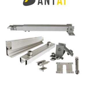 ANTAI STFLTRF - Kit de estructura de aluminio para 2 módulos con inclinación de 15º a 30º en vertical / Para 2 paneles no incluidos