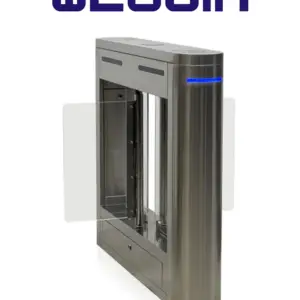 WEJOIN WJTBH101BLD - Barrera Peatonal Central  Abatible Bidireccional con Aletas de Acrílico, pase Bidireccional 3 Millones de Ciclos pase 25-35 Personas por minuto Compatible WJTBH101BLSP