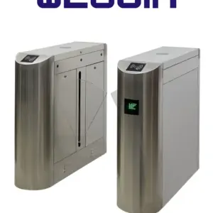 WEJOIN WJTYH101SP - Barreras Peatonal Flap Barrier Bidireccional con Aletas de Acrílico 3 Millones de Ciclos pase 25 - 35 por minuto Compatible con Controles de Acceso