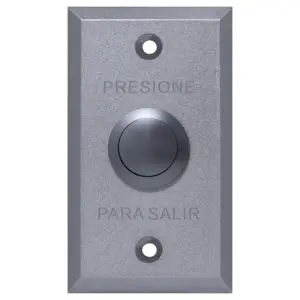 YLI ABK800A - Botón de Salida Mecánico, Carcasa de Aluminio con Acabado Metálico, Función NC/NO