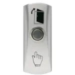YLI PBK815 - Botón de Salida Mecánico, Carcasa Metálica, Función NO, Sin Caja de Instalación Requerida