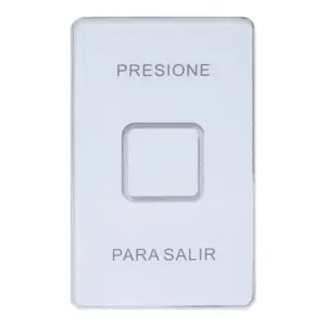 YLI TSK830NCLED - Botón de Salida Táctil, Luz LED, Cristal Templado, Acabado Elegante, 12 VCC, Función NC/NO, Sin Caja de Instalación Requerida