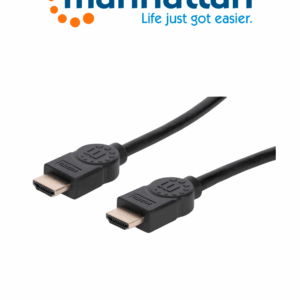 MANHATTAN 355353 - Cable HDMI de Alta Velocidad con Canal Ethernet, Versión Premium / 4K@60Hz UHD, HEC, ARC, 3D / ancho de banda de 18 Gbps / HDMI Macho a Macho, Blindado /3.0 m (3 ft.) / Negro