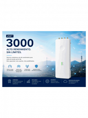CAMBIUM ePMP 3000- RADIO CONECTORIZADO CON FILTRO INTELIGENTE Y SINCRONIZACION GPS/ PTP/ PTMP 120 SM / 5 GHZ/ EXTERIOR/ MU-MIMO 4X4/ GIGABIT LAN/ 32 DBM/ C050910A101A - Image 2