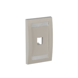 PANDUIT CFPE1IWY - Placa de pared Vertical / 1 Puerto /Mini-com / Blanco hueso / Con espacio para etiquetas