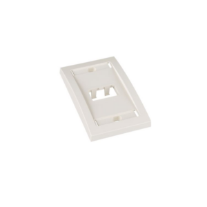PANDUIT CFPE2IWY Placa de pared Vertical / 2 Puerto /Mini-com / Blanco hueso / Con espacio para etiquetas