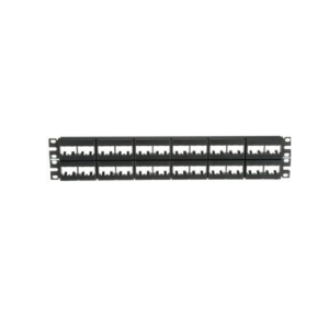 PANDUIT CPP48WBLY - Panel de Parcheo Modular Mini-Com™, 48 puertos, 2 RU, Negro