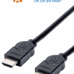 MANHATTAN 355308- Cable HDMI de Alta Velocidad de 1.5 metros/ Resolución 4k@30Hz/ Soprota 3D/ Diseño Resistente al Enredo/ HDMI Macho a Macho/ Soporta Canal de Retorno de Audio (ARC)/ Blindado para Reducir Interferencia/