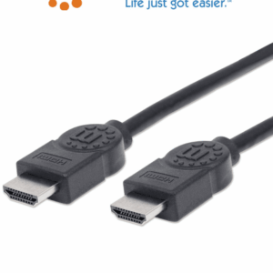 MANHATTAN 323239- Cable HDMI  de Alta Velocidad de 5 Metros/ Resolución 4k@30Hz/ Soprota 3D/ HDMI Macho a Macho/ Soporta Canal de Retorno de Audio (ARC)/ Blindado para Reducir Interferencia/