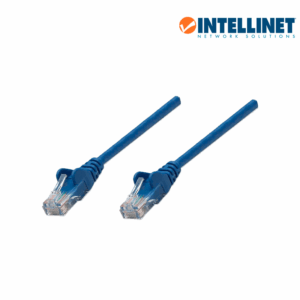 INTELLINET - 318129 - Cable de red, Cat5e, UTP / RJ45 Macho / RJ45 Macho, 0.5 m (1.5 ft.), Azul
