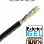 SAXXON OUTPCAT6GCOPEXT- Bobina de Cable UTP Cat6 100% Cobre con Gel/ 305 Metros/ Uso Exterior/ Color Negro/ Cumple con Estandares: ISO/ IEC 11801 Ed2; EIA/ TIA568/ Ideal para Cableado de Redes y Video/