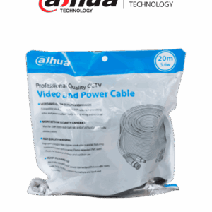 DAHUA DH-PFM942I-20-5-Cable armado de 20 metros para video y energía, compatible con cámaras hasta 4K. Incluye conectores BNC y de energía, ideal para uso interior y exterior. Fabricado con cobre de alta pureza, soporta AHD, CVI, TVI, y CVBS.