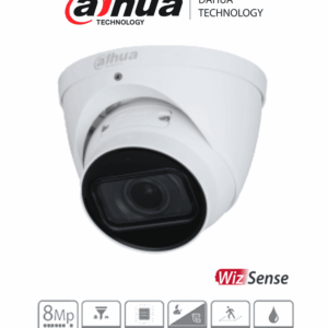 DAHUA IPC-HDW3841TN-ZAS - Cámara IP Domo 4K Resolución de 8 MP/ Lente Mot. 2.7 a 13.5mm/ ∢ 113°-31°/ IR 50 mts/ IA WizSense/ Detección de Movimiento Inteligente/ Protección Perimetral/ Starlight/ PoE/ WDR/ H.265+/ IP67/ Micrófono/
