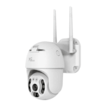 NGTECO NGC4200 - Cámara PTZ WiFi 3MP con lente de 3.6mm, altavoz y micrófono integrados. Audio bidireccional y alcance IR de 20m. Utiliza compresión de vídeo H.265. Compatible con almacenamiento local y en la nube. Funciona con Alexa