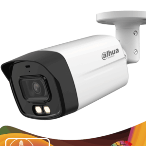DAHUA HAC-HFW1801TLMN-IL-A - Camara Bullet 4k/ Iluminador Dual Inteligente + Full Color/ Lente de 2.8 mm/ 106 Grados de Apertura/ Microfono Integrado/ 40 Metros de Iluminación IR y Visible/ WDR Real de 120 dB/ IP67/