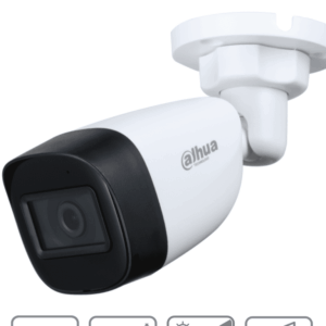 DAHUA HAC-HFW1801CN-A-0280B-S2 - Cámara Bullet 4k con Micrófono Integrado/ 8 Megapixeles/ Lente de 2.8 mm/ 106 Grados de Apertura/ 30 Metros de IR/ WDR Real de 120 dB/ Soporta: CVI/TVI/AHD/CVBS/