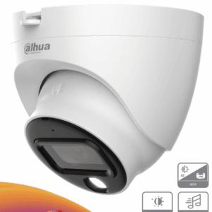 DAHUA HAC-HDW1509TLQ-A-LED - Cámara Domo Full Color de 5 MP con micrófono integrado y lente de 3.6 mm con 88° de apertura. Ofrece imagen a color 24/7, WDR real de 120 dB, LEDs para 20 metros. Resistente al agua con clasificación IP67