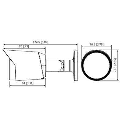 DAHUA HAC-HFW1500T-28 - Camara Bullet de 5 Megapixeles/ Lente de 2.8 mm/ 111 Grados de Apertura/ Metalica/ IR de 30 Metros/ IP67/ Soporta CVI/CVBS/AHD/TVI/ - Image 2