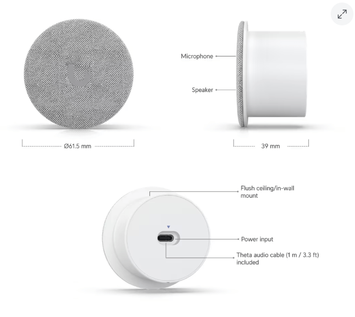 UBIQUITI KIT UVC-AI-THETA + UVC-AI-THETA-AUDIO - Kit de videovigilancia que integra cámara modular y módulo de audio para captura de video y sonido en interiores. Diseño discreto, analítica inteligente y gestión centralizada mediante UniFi Protect. - Image 4