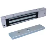 ZKTECO LM200LED - Cerradura Magnética para Uso Interior, Fuerza de Sujeción 200kg, 12/24 VCC, Fail Safe, Compatible con Puertas de Madera, Vidrio y Metálicas