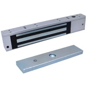 ZKTECO LM200LED - Cerradura Magnética para Uso Interior, Fuerza de Sujeción 200kg, 12/24 VCC, Fail Safe, Compatible con Puertas de Madera, Vidrio y Metálicas