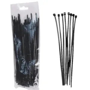 SAXXON CN25X100BK - Cincho sujetacable / 2.5 mm X 100 mm / Negro / Bolsa con 100 piezas / Nylon
