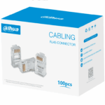 DAHUA DH-PFM976-531 - Caja con 100 Plugs RJ45 Cat5e/ Chapado de Oro de 15 U"/ Clasificación de Resistencia al Fuego UL94V-2/