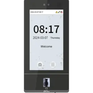 ZKTECO SenseFace 7A - Control de acceso y asistencia para 10,000 rostros / 10,000 huellas / 50,000 tarjetas de 125kHz / TCP/IP / IP65 / 1 Relevador / Compatible con Software Gratuito ZKBio Zlink
