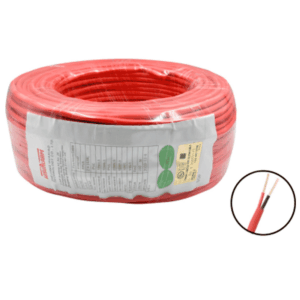 DAHUA WISUALARM 2X16AWG-U- Bobina de 305 metros de cable sin blindaje para alarma de Incendio, Listado por UL, Revestimiento de PVC UL105 °C de alta resistencia al fuego, Fabricado con aislamiento de cloruro de polivinilo UL105 °C altamente ignífugo
