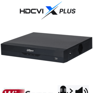 DAHUA DH-XVR5104HS-I3/T -DVR de 5MP Lite con WizSense/HDCVI X PLUS/ Soporta 4 canales+ 2 IP o hasta 6 canales IP/Audio Bidireccional en los 4 Canales/  Reconocimiento facial y protección perimetral en 1 canal/incluye SDM Plus, codificación H.265+