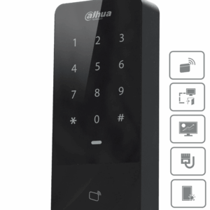 DAHUA ASI1201E-D - Control de Acceso Independiente con Teclado Touch y Tarjetas ID/ 30,000 Usuarios, 60,000 Registros/ TCP/IP/ Soporta Lectora Esclavo por Wiegand y RS-485/ Uso Exterior IP66/ Desbloqueo con Tarjeta, Pasword o Combinación/