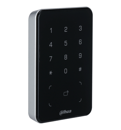 DAHUA DHI-ASR2101A - Lectora de Tarjetas MiFare con Teclado Touch/ para Password/ Conexión RS-485 y Wiegand/ Leds Rojo y Verde/ Fondo de Luz Azul - Image 2