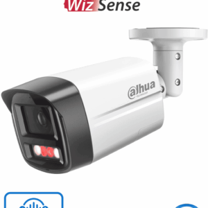 DAHUA IPC-HFW2549TL-S-PV -Cámara IP Bullet de 5 Megapixeles/ Iluminador Dual y Disuasión Activa/ Sirena y Estrobo/ Lente de 2.8 mm/ 111 Grados de Apertura/ WizSense/ 30 Metros de IR y Luz Visible/ WDR Real/PoE/Audio Bidireccional/Ranura MicroSD