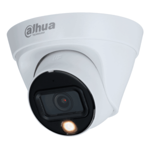 DAHUA DH-IPC-HDW1239T1P-A-LED-0280B-S6 - Cámara IP Domo Full Color de 2MP con lente de 2.8mm y 110° de visión. Cuenta con micrófono integrado, luz blanca de 15m, compresión H.265, protección IP67, PoE y DWDR para imágenes nítidas.