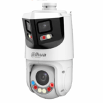 DAHUA SDT4E425-8P-GB-APV1-Cámara IP PTZ 8+4MP,8MP Vista Panorámica+4MP PT, TiOC WizSense, 25X Zoom, IR hasta100m, disuasión activa con Estrobo de Luz Roja y Azul, Altavoz Integrado, protección perimetral, Iluminador dual inteligent, IP66