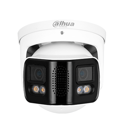 DAHUA IPC-PDW5849-A180-E2-ASTE Cámara IP Full Color con visión de 180° y doble lente de 4 MP. Ofrece protección perimetral, mapa de calor, conteo de personas, y LED de 40m. Cuenta con multivisión, WizMind, audio bidireccional, ePoE, H.265 e IP67. - Image 2