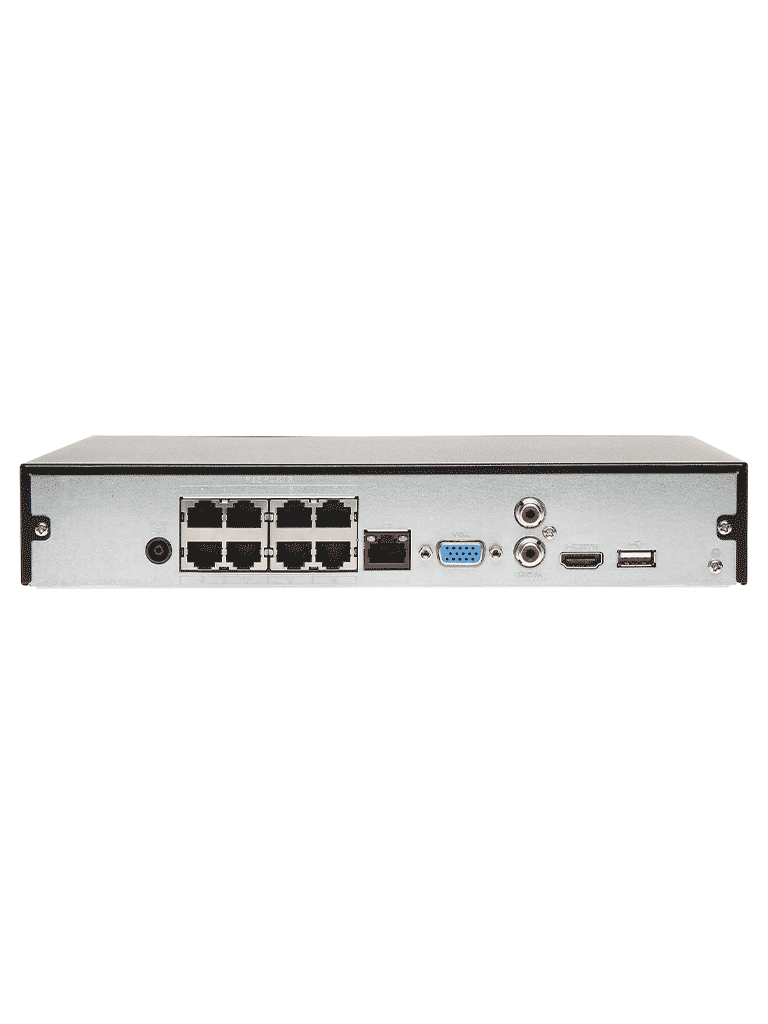 DAHUA NVR1108HS-8P-S3/H - NVR de 8 Megapixeles/ 4k/ 8 Canales IP/ 8 Puertos PoE/ Smart H.265+/ Rendimiento de 80 Mbps/ Salida de Video HDMI&VGA/ 1 Bahía de Disco Duro de Hasta 8TB/ Soporta Cámaras con Protocolo Onvif & RTSP/ - Image 2